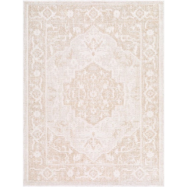 ELLE Decor Odeon EDOD-2304 2 ft. x 2 ft. Cream/Ivory Machine Woven Rug
