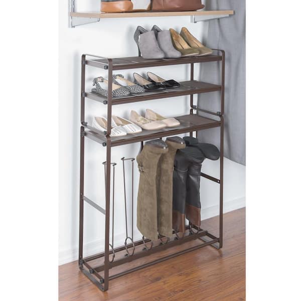 Richards Bronze Steel Shoe Storage 100922 - The Home Depot