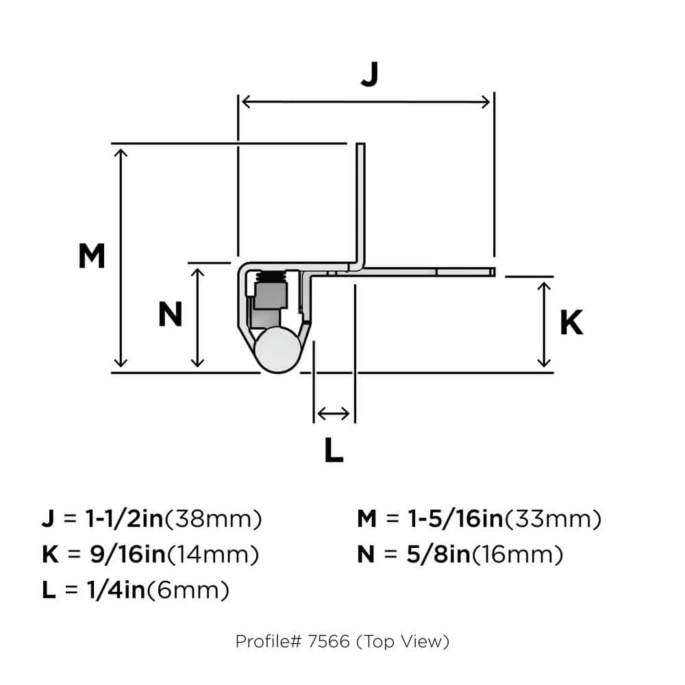 Polished Chrome 1/4 Inch Overlay Self-Closing Cabinet Hinge