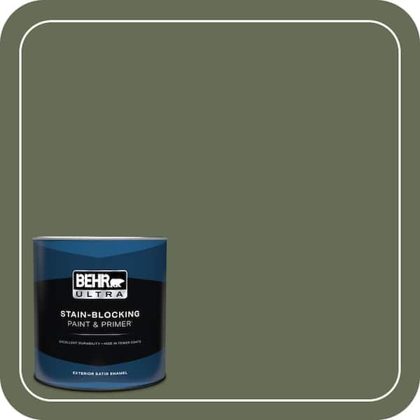 BEHR ULTRA 1 qt. #ECC-38-3 Sea Fern Satin Enamel Exterior Paint & Primer