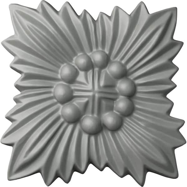 Ekena Millwork 1/2 in. x 3 in. x 3 in. Polyurethane Daniela Rosette