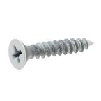 #4 x 1 in. Phillips Flat Head Zinc Plated Wood Screw (10-Pack)