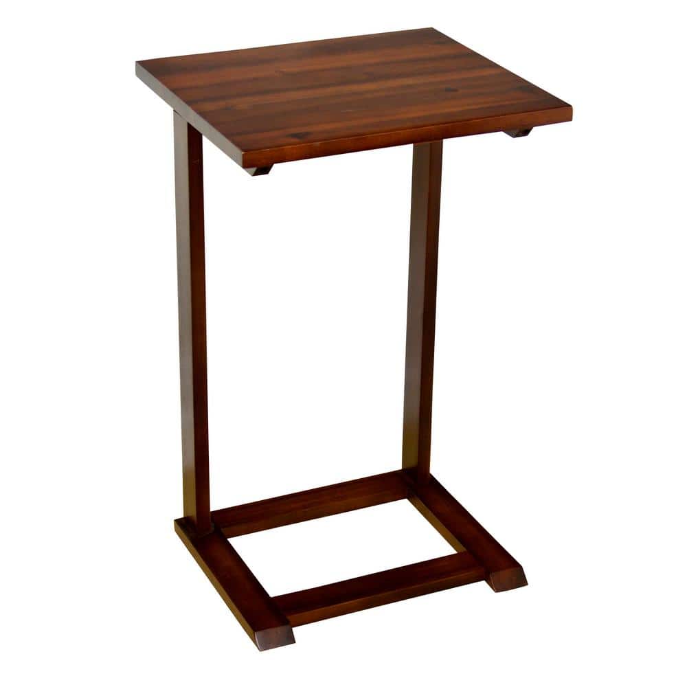 Solid Acacia Dark Mahogany C-Table with Clear Lacquer Finish