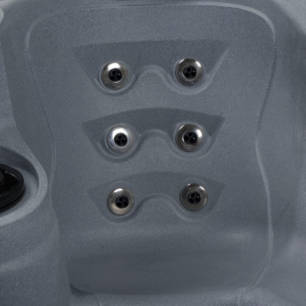 Ariana 6-Person Gray Polyethylene Square Hot Tub Spa