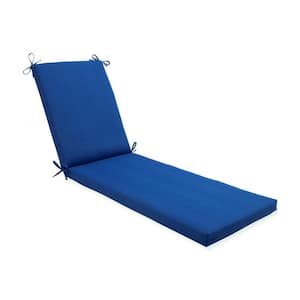 Solid 23 x 30 Outdoor Chaise Lounge Cushion in Blue Fresco