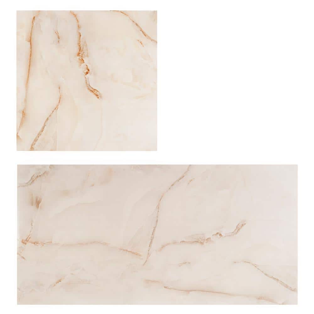Selene Onyx 24" x 24" Polished Porcelain Marble Look Tile