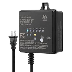 Outdoor Low Voltage Transformer w/Timer and Photocell Light Sensor Weatherproof LED Landscape Lighting, ETL Listed