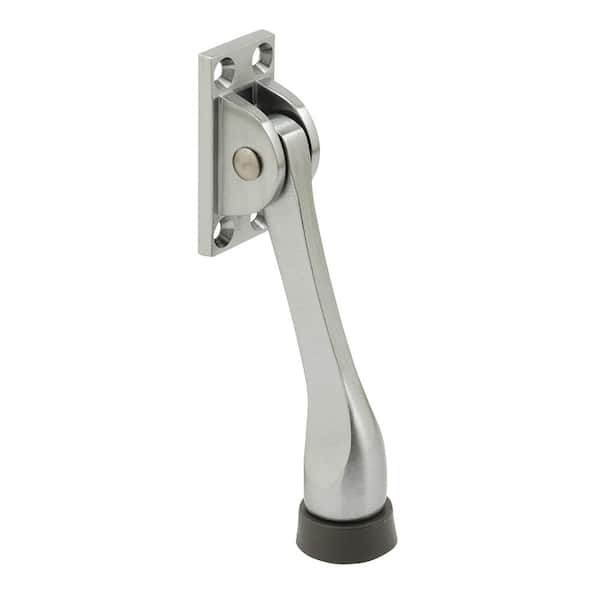 Prime-Line Solid Brass with Brushed Chrome Finish, Heavy Duty Door Holder