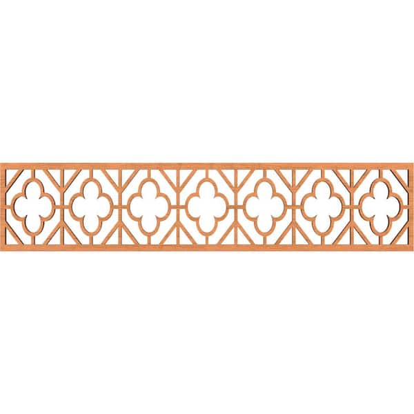 Ekena Millwork Hazelton Fretwork 0.375 in. D x 46.75 in. W x 10 in. L Cherry Wood Panel Moulding