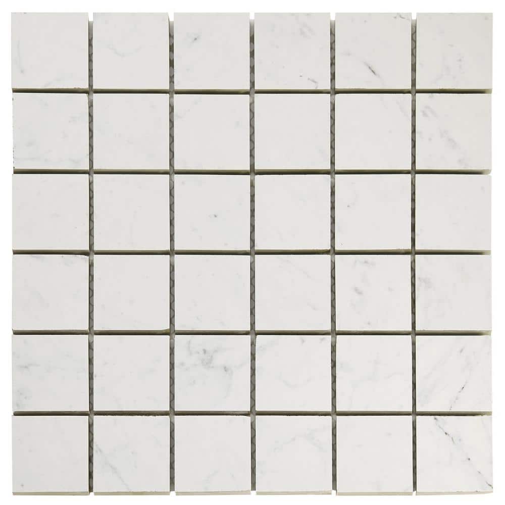 Carrara Giola Matte Porcelain Mosaic Tile for Kitchen and Bathroom