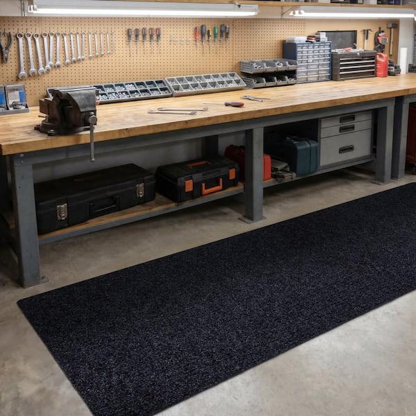 All Purpose Tri-Rib Black 3 ft. x 8 ft. Indoor/Outdoor Commercial Mat