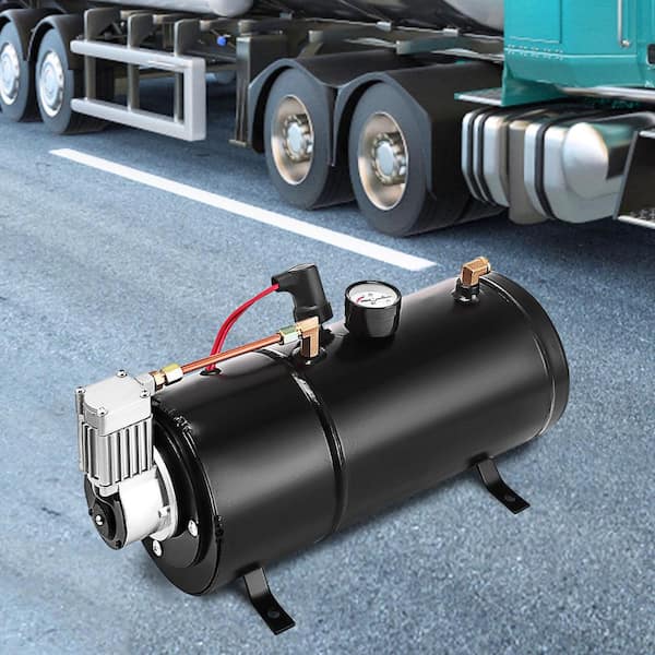 Air Compressor 120 PSI 12-Volt Train Horn Kit with Tank Pump For Air Horn BAGS Vehicle US