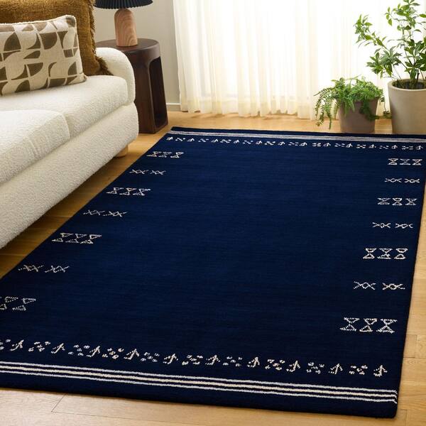 Himalaya 6 ft. x 8 ft. Navy Tribal Area Rug