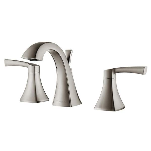 ROSWELL Abbie 8 in. Widespread 2-Handle Bathroom Faucet in Brushed Nickel