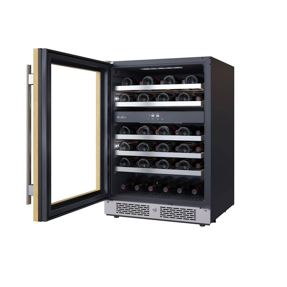 Avallon Dual Zone 24 in. 46-Bottle Built-in Wine Cooler