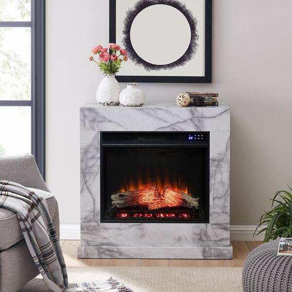 Southern Enterprises Barsdale 33.25 in. Faux Marble Electric 