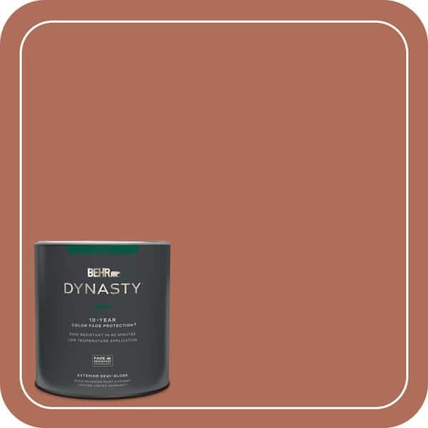 BEHR DYNASTY 1 qt. #BXC-39 Sunset Orange Semi-Gloss Exterior Stain-Blocking Paint & Primer