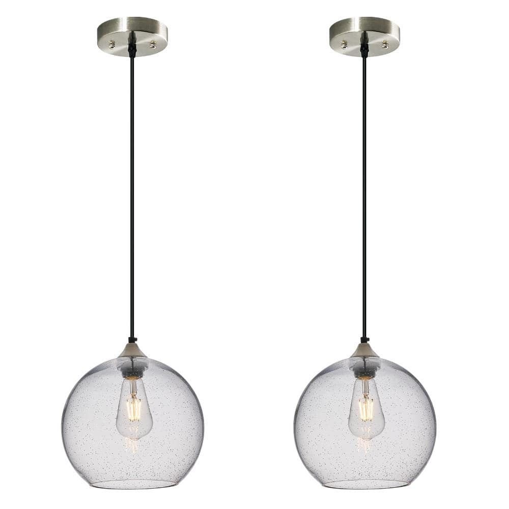 60w 2-Light Clear Glass Pendant Lights for Kitchen Island Bedroom Living Dining Room price history on PriceWatchPro
