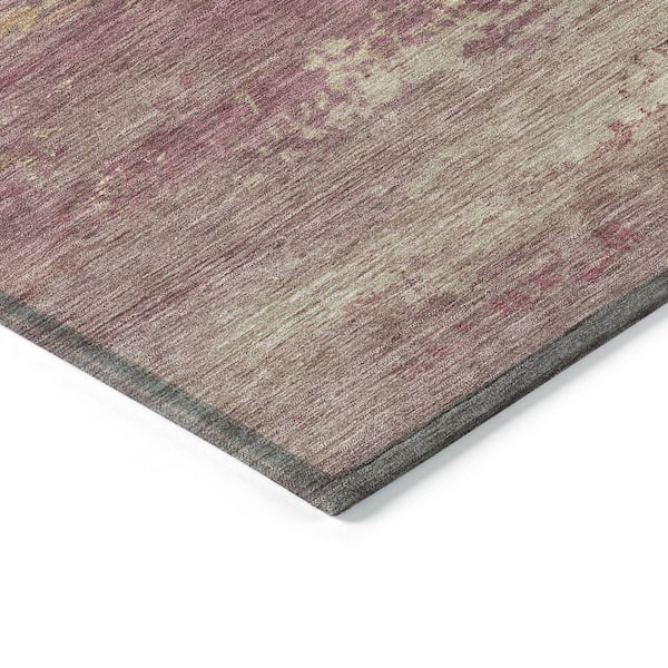 Chantille Machine Washable Indoor/Outdoor Abstract ACN2071 Merlot 8 ft. x 8 ft. Area Rug