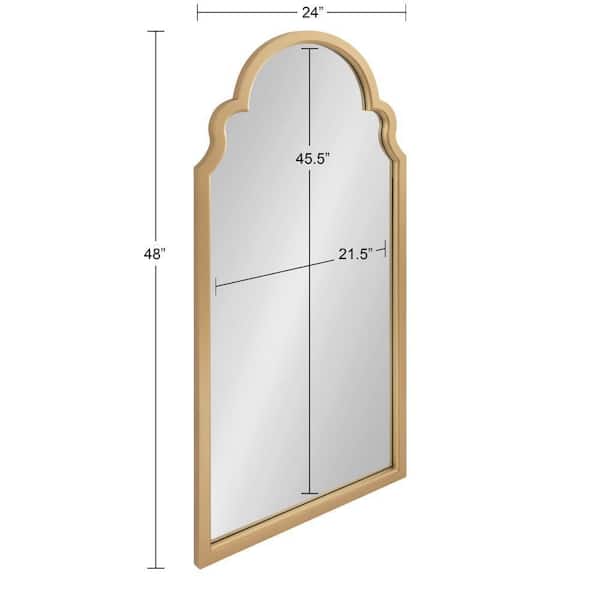 Hogan 24.00 in. W x 48.00 in. H MDF Gold Arch Framed Decorative Mirror