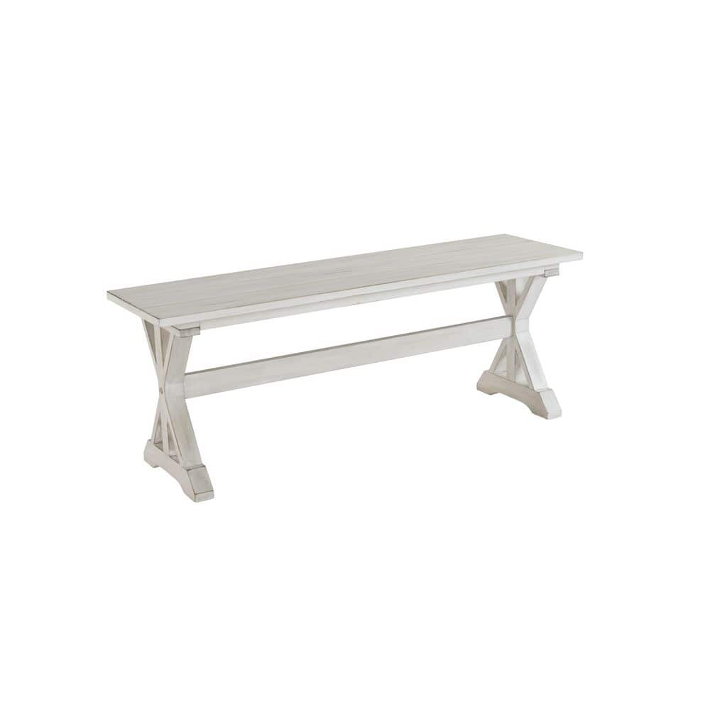 Jamestown White Wash Dining Bench
