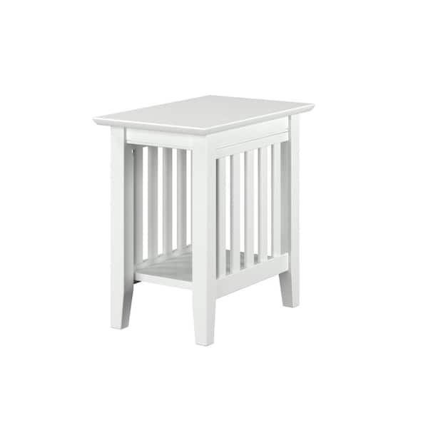 AFI Mission 14 in. Wide White Rectangle Solid Hardwood Side Table Set of 2
