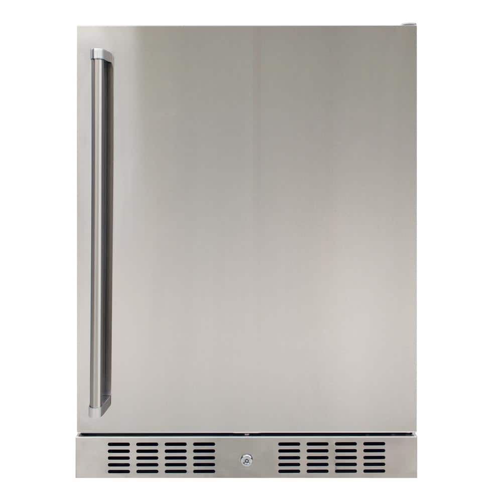 Brama 5.12 cu. ft. Outdoor Refrigerator in Stainless Steel, Silver