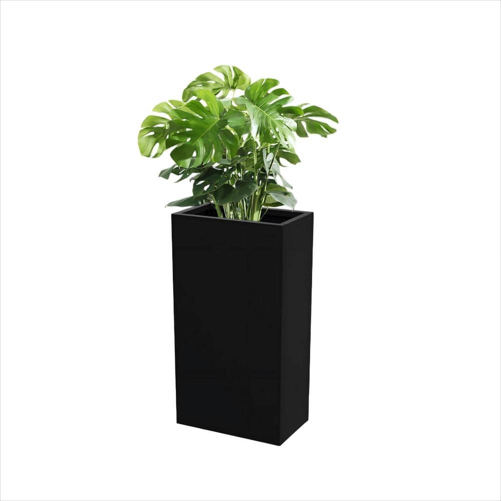 30 in. H x 16 in. L Black Metal Rectangular Planter Box (2-Pack) price history on PriceWatchPro