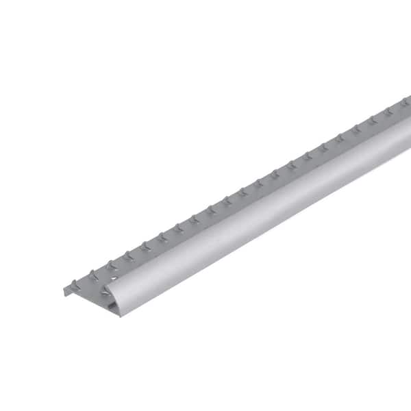 1-1/2 in. x 144 in. Satin Silver Brushed Carpet Grip Transition Strip