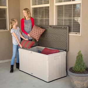 Lifetime 130g Heavy-duty Outdoor Storage Box, Deck Boxes, Patio, Garden &  Garage