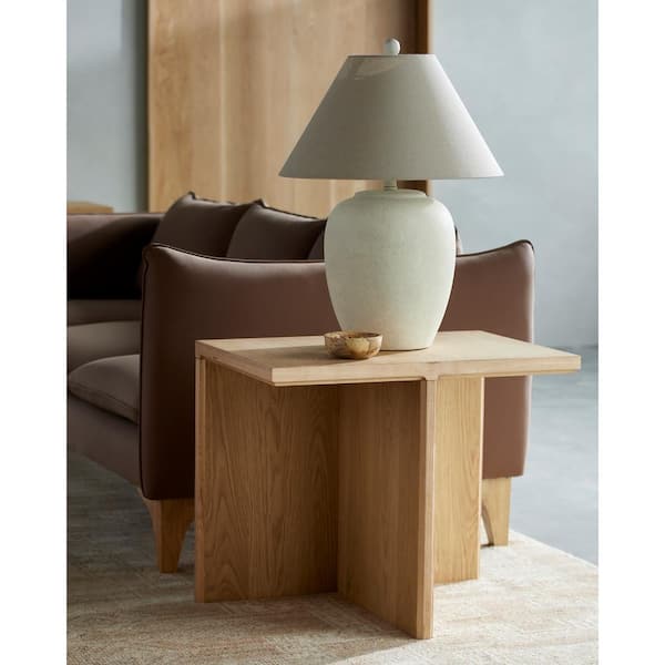 Livabliss Ali Modern End Table, Brown, 22 in. H x 26 in. W x 18 in. D