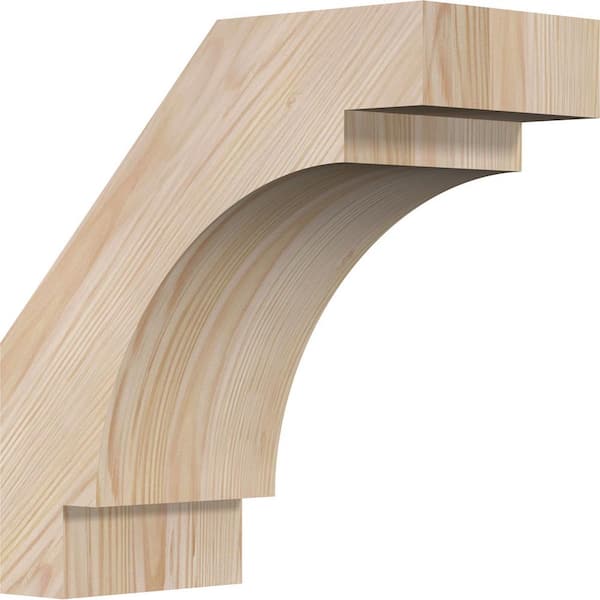 Ekena Millwork 5 1/2"W x 12"D x 12"H Merced Smooth Knee Brace, Douglas Fir
