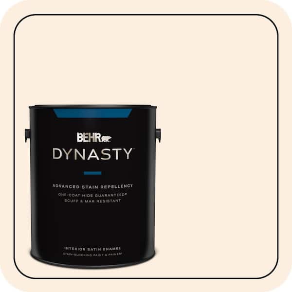 BEHR DYNASTY 1 gal. #BWC-14 Silk Lining Satin Enamel Interior Stain-Blocking Paint and Primer