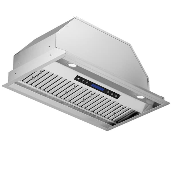 30 in. 900 CFM Convertible Insert Range Hood with Remote, Touch Control LCD, Long-term Warranty in Stainless Steel
