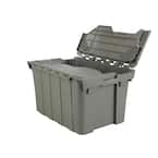 12 Gal. Commercial Flip Top Storage Tote in Gray