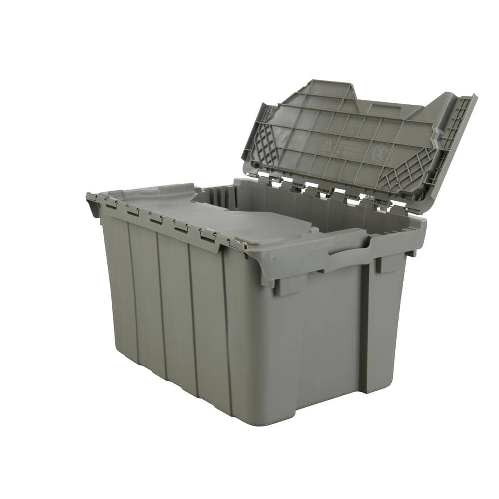 Reviews for HDX 12 Commercial Flip Top Storage Tote in Gray