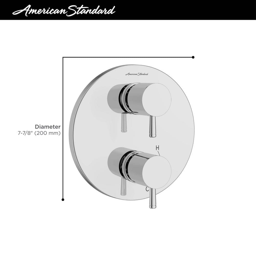 Brushed Nickel 2-Handle Integrated Shower Diverter Trim