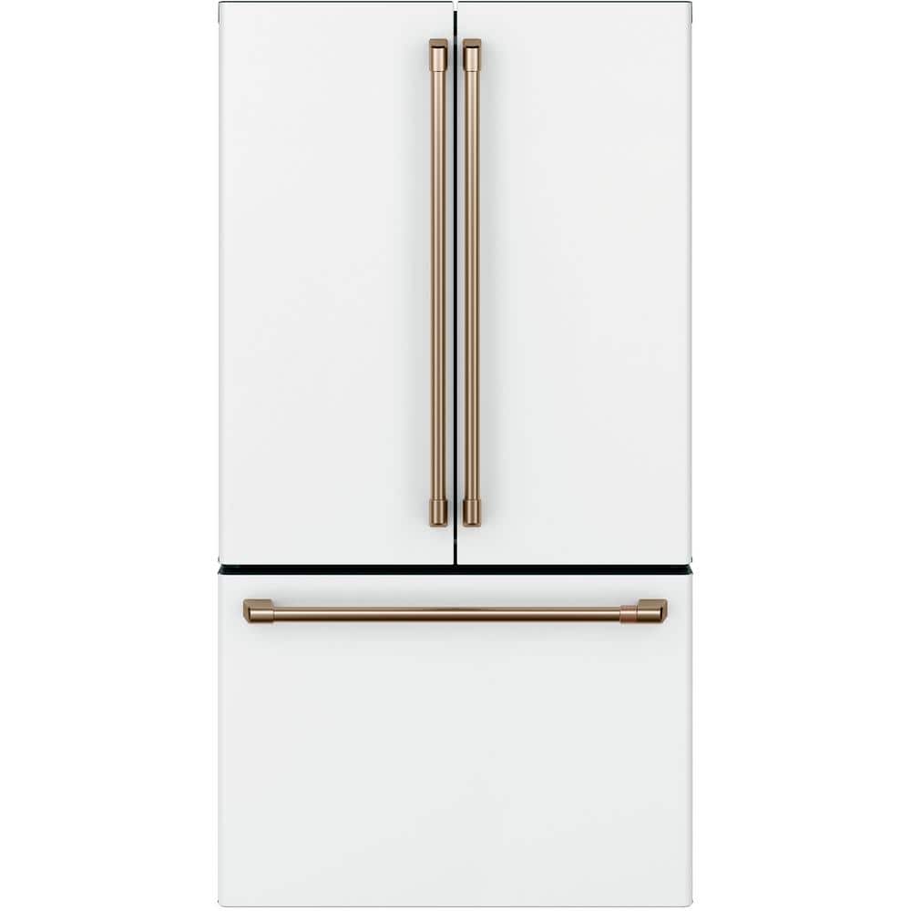 36" Matte White Smart French Door Refrigerator with Ice Maker