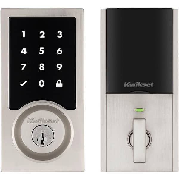 HomeConnect 918 Satin Nickel Contemporary Z-Wave Long Range Enabled Touchscreen Smart Lock with Convenient Keyless Entry