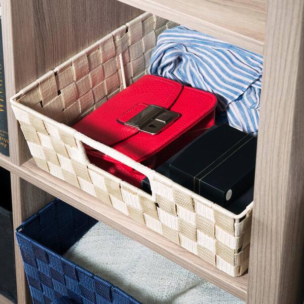 Home Basics 35-in H x 35-in W x 11.4-in D Natural Stackable Wood 9 Cube  Organizer in the Cube Storage Organizers department at