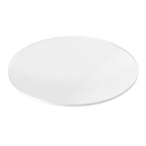 Plexi Glass 24 in. Diameter Clear Round Acrylic Sheet 1/4 in. Flat Edge Ideal for Office Home, Wedding and Coffee Table