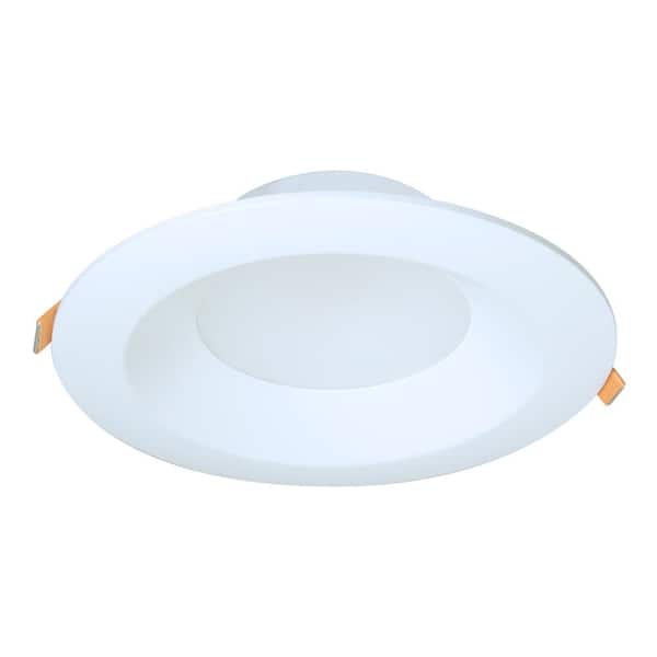 HALO QuickLink, 6 in. Selectable CCT, 600Lumens, Direct Mount Canless Integrated LED Kit, Recessed Light white Trim, Dimmable