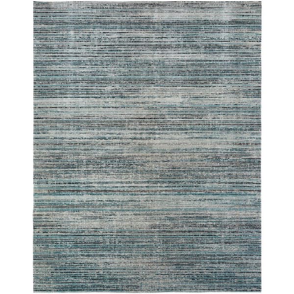 Aqua Strie 2 ft. x 3 ft. Indoor/Outdoor Area Rug