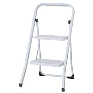 Steel Folding Portable 2 Step Ladder Step Stool with 330 lbs Capacity