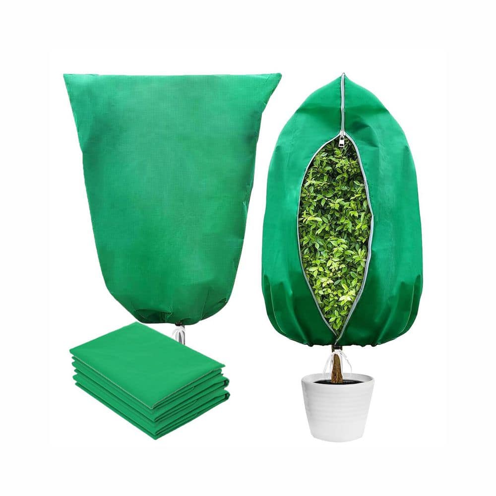 "39"" W x 59"" H Green Non-Woven Fabric Plant Support Frost Protection Cover Drawstring Zipper Outdoor Winter 4-Pack" price history on PriceWatchPro