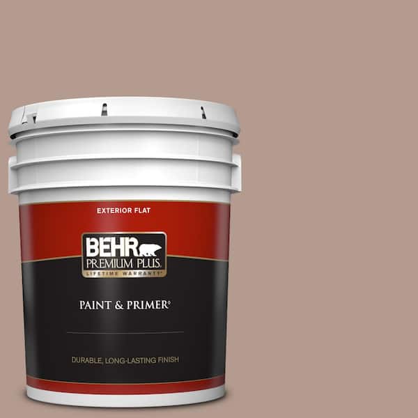 BEHR PREMIUM PLUS 5 gal. #PPU5-15 Postmodern Mauve Flat Exterior Paint & Primer