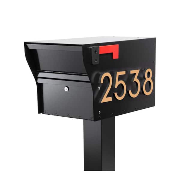 Package: MailVault Mailbox / with Standard Post and Stand-Off Numbers