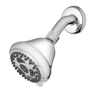 6-Spray Patterns 3.5 in. Single Wall Mount Low Flow Fixed Shower Head in Chrome