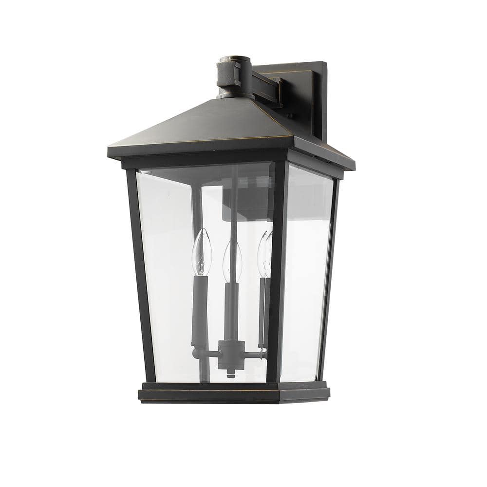 Beacon Oil Rubbed Bronze Outdoor Hardwired Lantern Wall Sconce with No Bulb