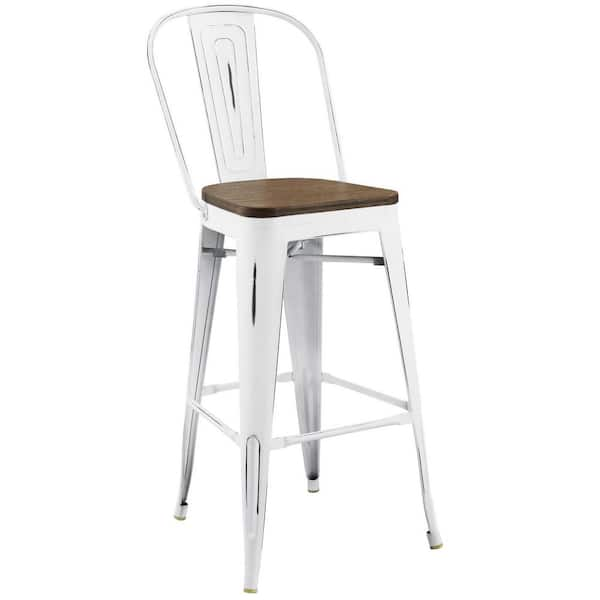 MODWAY Promenade White Bar Stool